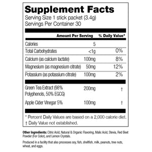 kiwi-strawberry lemonade supplement facts
