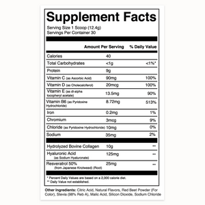 collagen peptides supplement facts